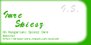 imre spiesz business card